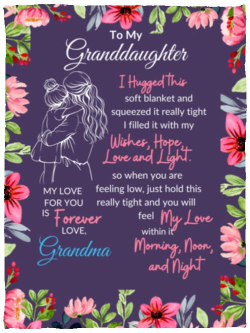 To My Daughter Granddaughter blanket, Family Throw Blanket, Blankets For Girl, Blanket For Gift, Christmas Blanket