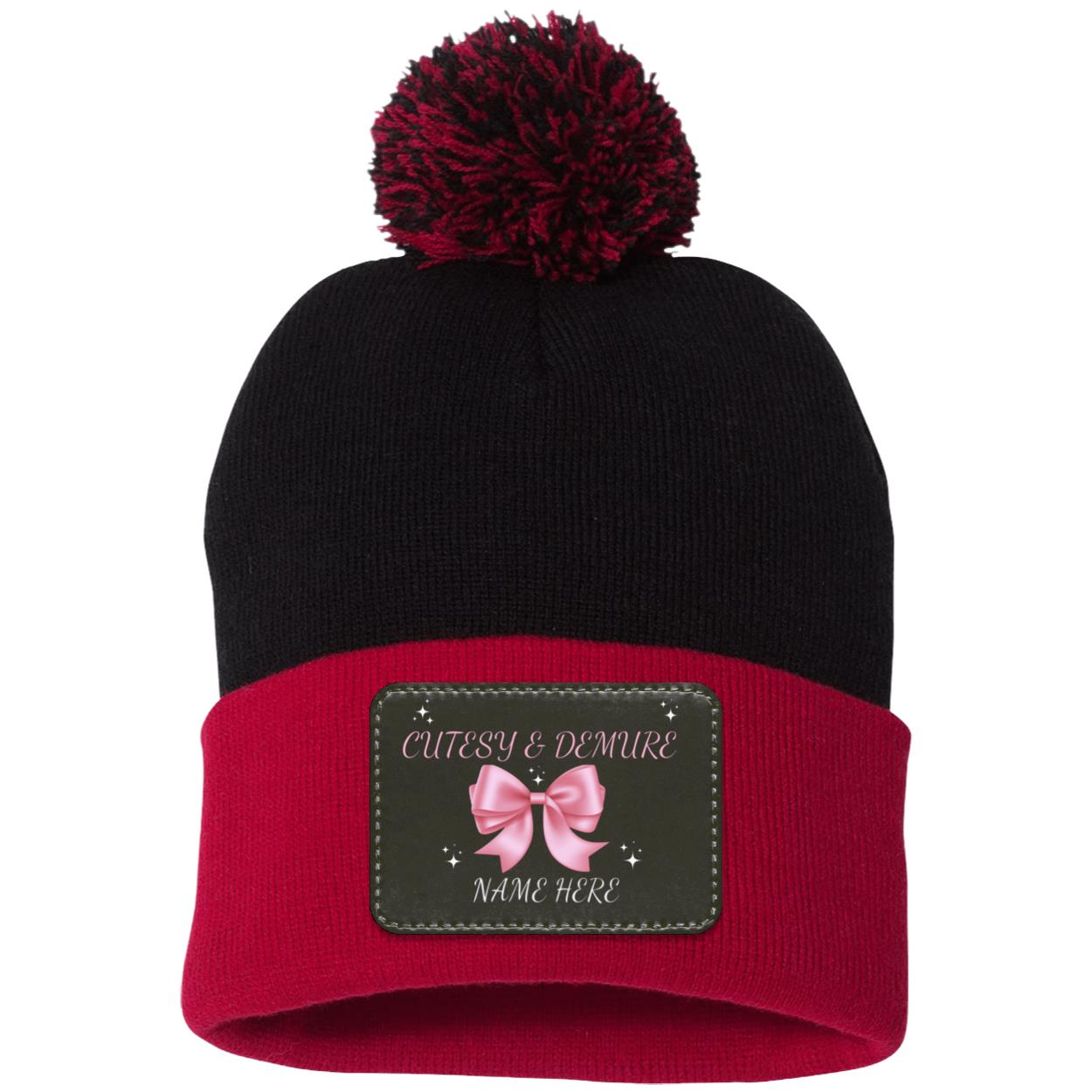 Customisable Cutesy and Demure Beanie Name Hat for the Fall season, Christmas season, Thanksgiving,