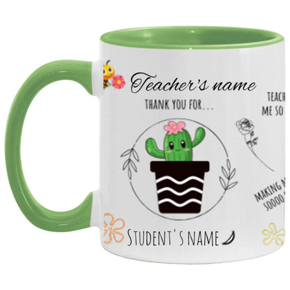 Personalised Teacher Thank You Gift, Teacher Mug With Name, Teacher Appreciation Gift, End of Term Gift, Class Gift, NURSERY TEACHER GIFT