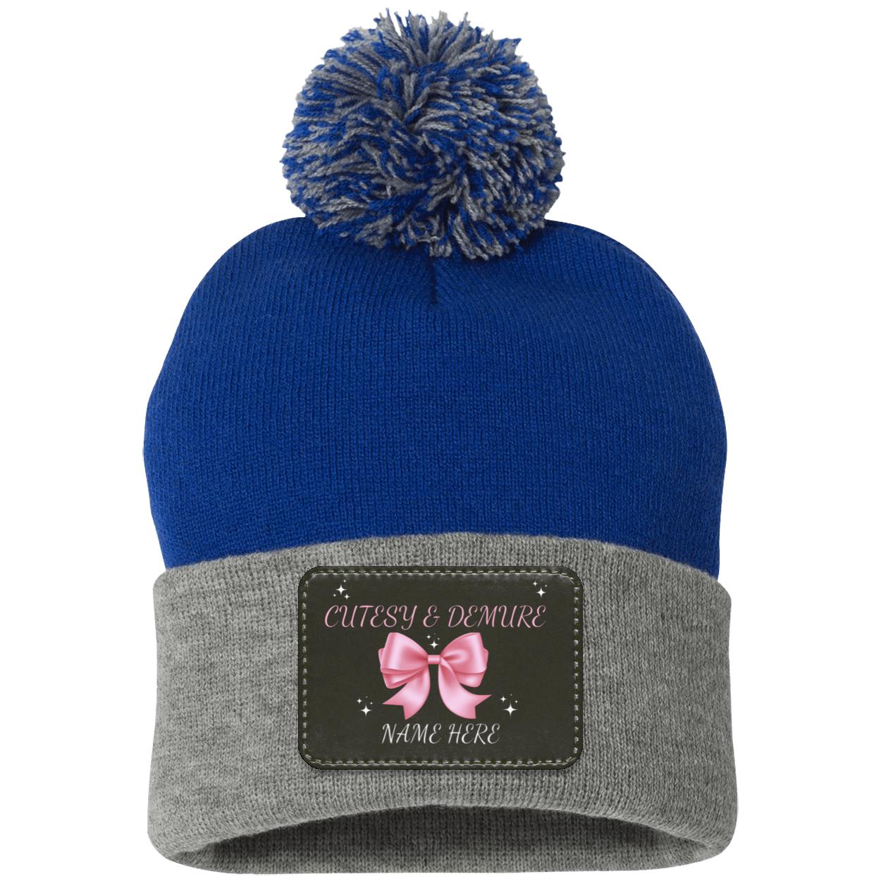 Customisable Cutesy and Demure Beanie Name Hat for the Fall season, Christmas season, Thanksgiving,