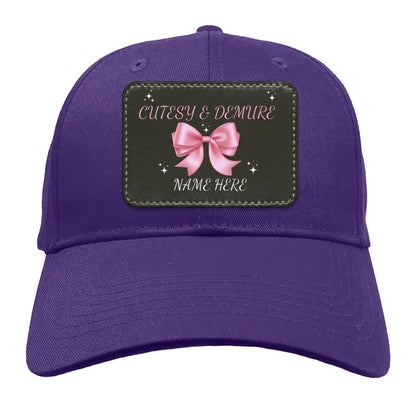 Customisable Cutesy and Demure Name Hat for the Fall season, Christmas season, Thanksgiving