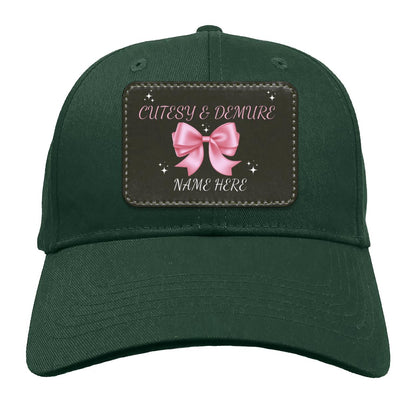 Customisable Cutesy and Demure Name Hat for the Fall season, Christmas season, Thanksgiving