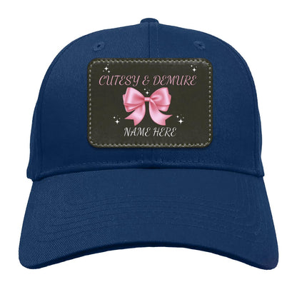 Customisable Cutesy and Demure Name Hat for the Fall season, Christmas season, Thanksgiving
