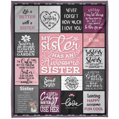 To My Sister Blanket,Custom Gift For Christmas or just say I love you