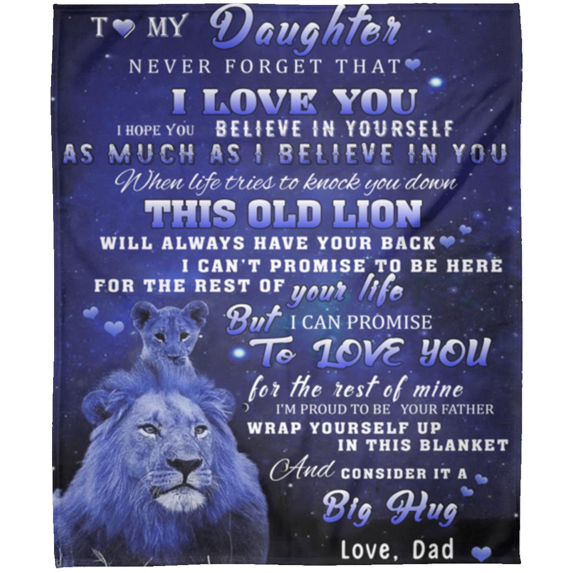 TO MY DAUGHTER LUXURY BLANKET, CHRISTMAS GIFT, BIRTHDAY GIFT, I LOVE YOU GIFT