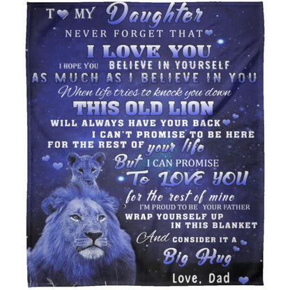 TO MY DAUGHTER LUXURY BLANKET, CHRISTMAS GIFT, BIRTHDAY GIFT, I LOVE YOU GIFT