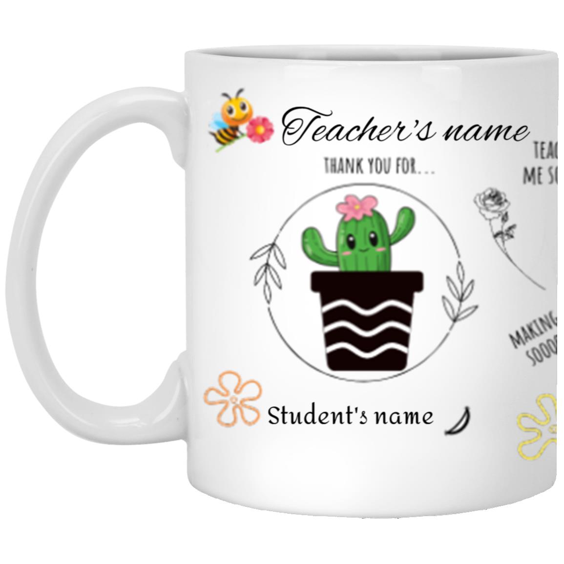 Personalised Teacher Thank You Gift, Teacher Mug With Name, Teacher Appreciation Gift, End of Term Gift, Class Gift, NURSERY TEACHER GIFT