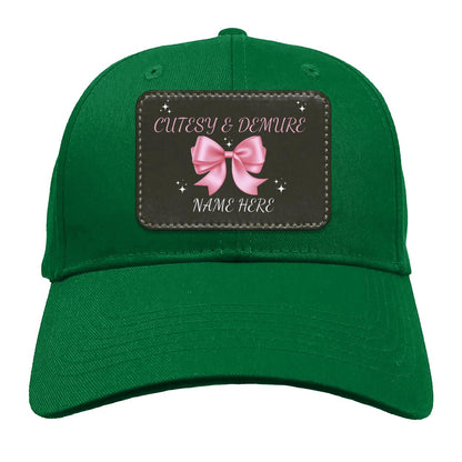 Customisable Cutesy and Demure Name Hat for the Fall season, Christmas season, Thanksgiving