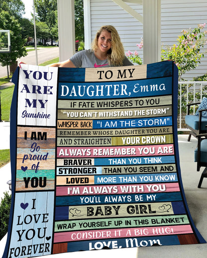 Personalized To My Daughter Blanket, excellent I love you gift