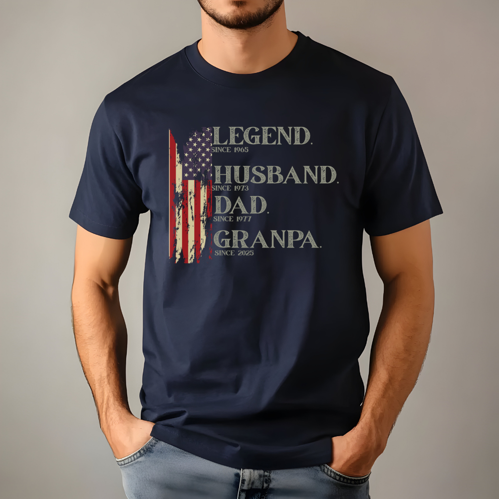 🏆 Personalized “Legend Husband Dad Papa” Shirt – Since [Your Year]