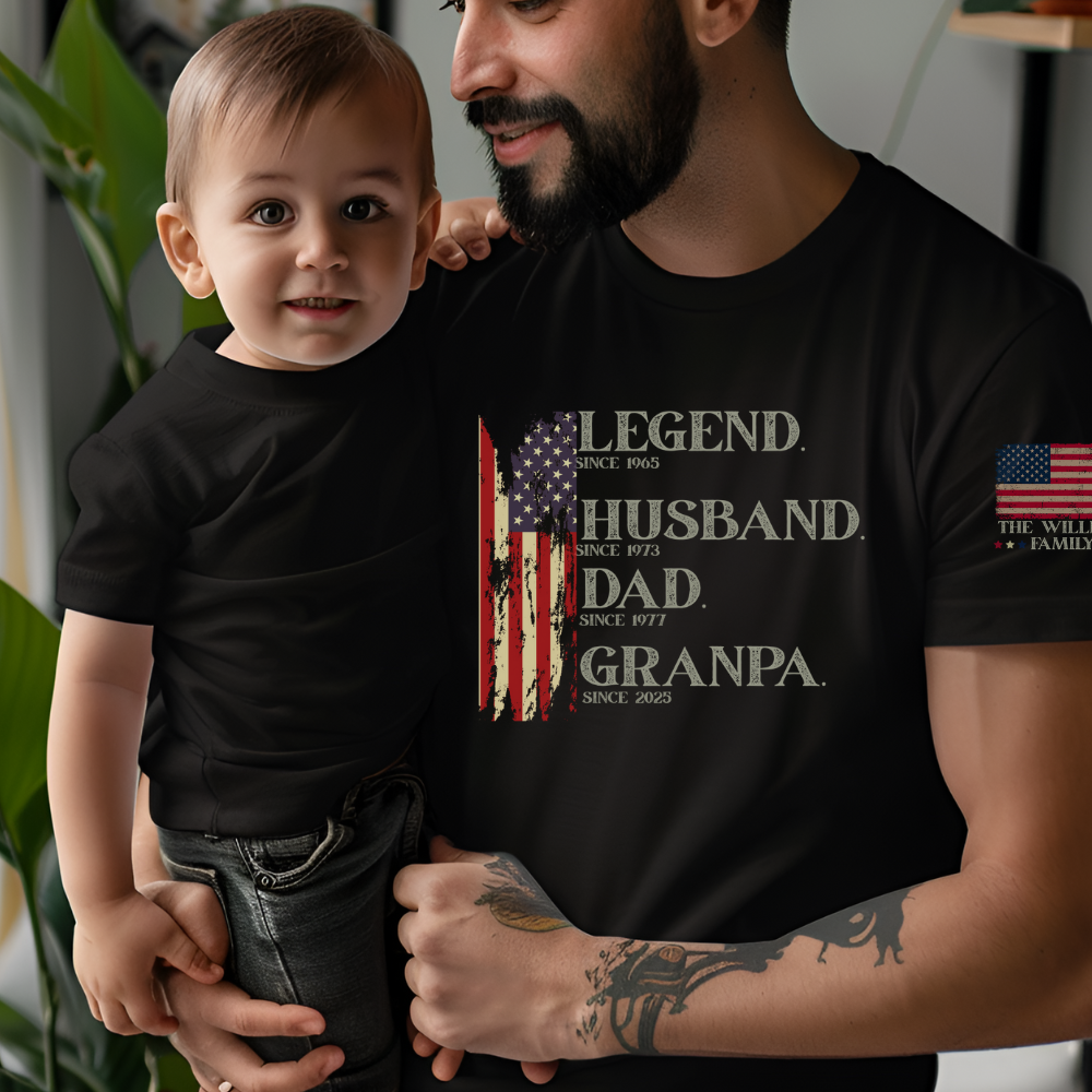 🏆 Personalized “Legend Husband Dad Papa” Shirt – Since [Your Year]