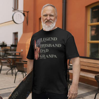 🏆 Personalized “Legend Husband Dad Papa” Shirt – Since [Your Year]