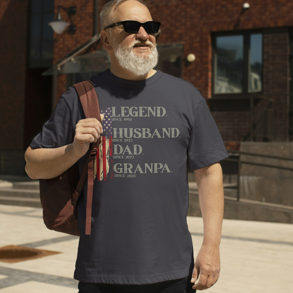 🏆 Personalized “Legend Husband Dad Papa” Shirt – Since [Your Year]