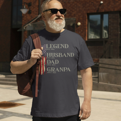🏆 Personalized “Legend Husband Dad Papa” Shirt – Since [Your Year]
