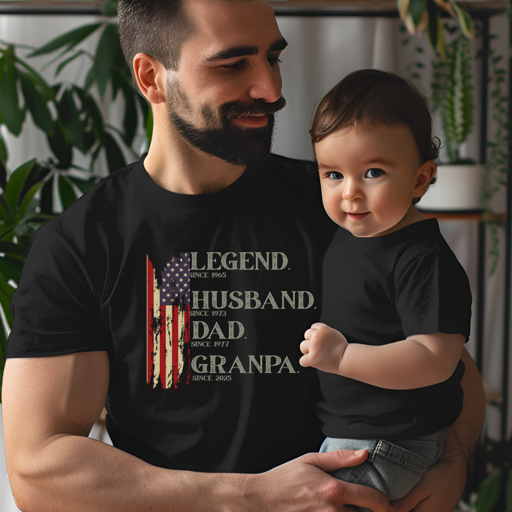 🏆 Personalized “Legend Husband Dad Papa” Shirt – Since [Your Year]
