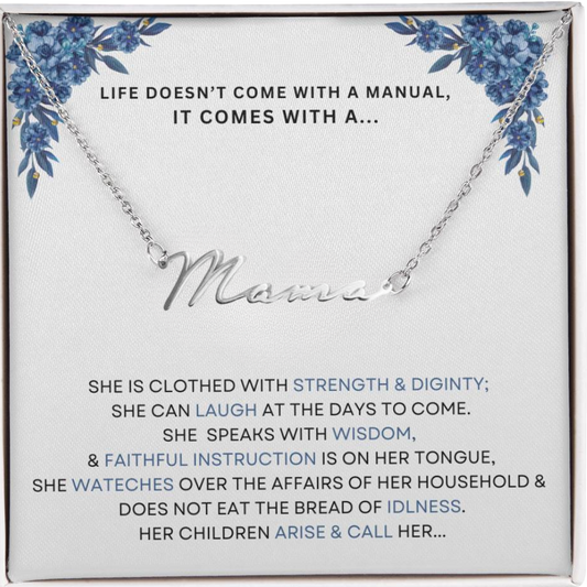 TELL YOUR MAMA YOU LOVE AND APPRICIATE HER THIS MOTHERS DAY WITH THIS BEAUTIFUL NAME NECKLACE, NEW MOM GITF, WIFE GRANDMOTHERS GIFT, BONUS MOM,