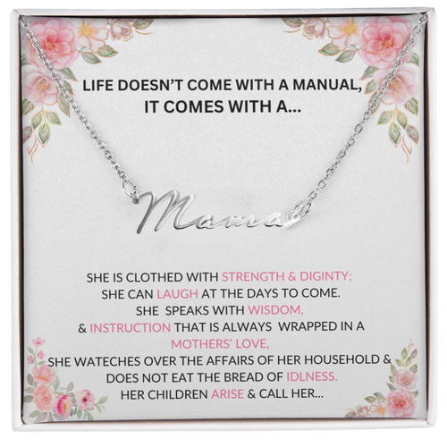 TELL YOUR MAMA HOW MUCH YOU LOVE AND APPRICIATE HER THIS MOTHERS DAY WITH THIS BEAUTIFUL NAME NECKLACE, NEW MOM GIFT, WIFE, GRANDMOTHER'S GIFT, BONUS MOM,