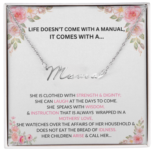 TELL YOUR MAMA HOW MUCH YOU LOVE AND APPRICIATE HER THIS MOTHERS DAY WITH THIS BEAUTIFUL NAME NECKLACE, NEW MOM GIFT, WIFE, GRANDMOTHER'S GIFT, BONUS MOM,