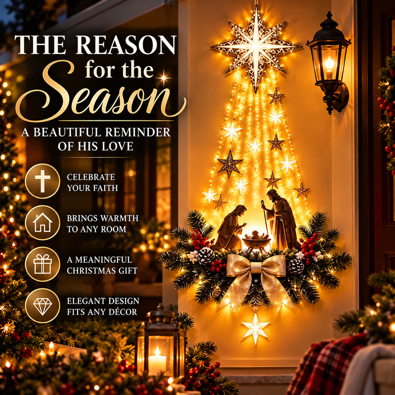 The Reason for the Season™ – Glowing Nativity Wall Décor