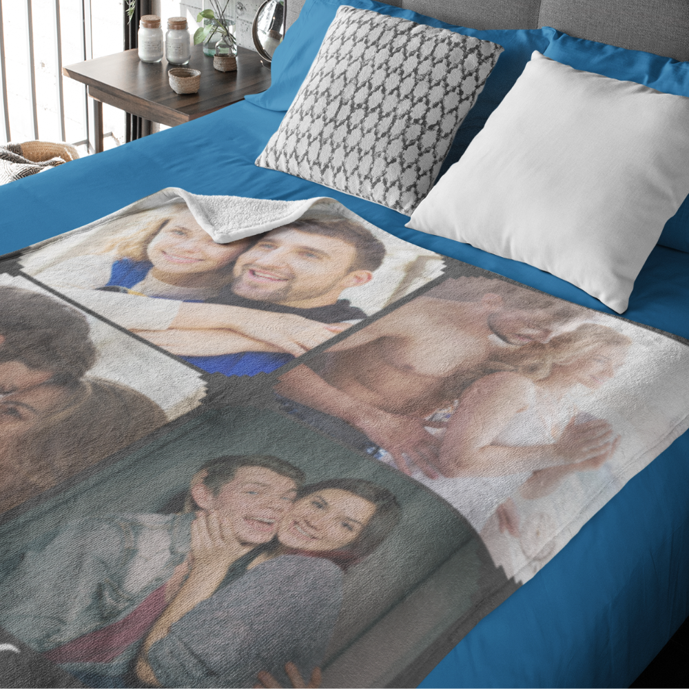 PERSONALIZED PHOTO BLANKET, I LOVE YOU GIFT