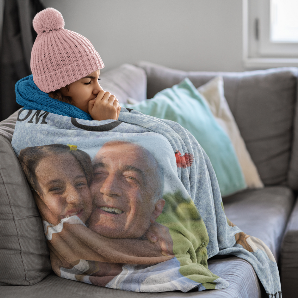 Personalized Memorial Blanket, Remembrance Gift, In Memory Of Photo