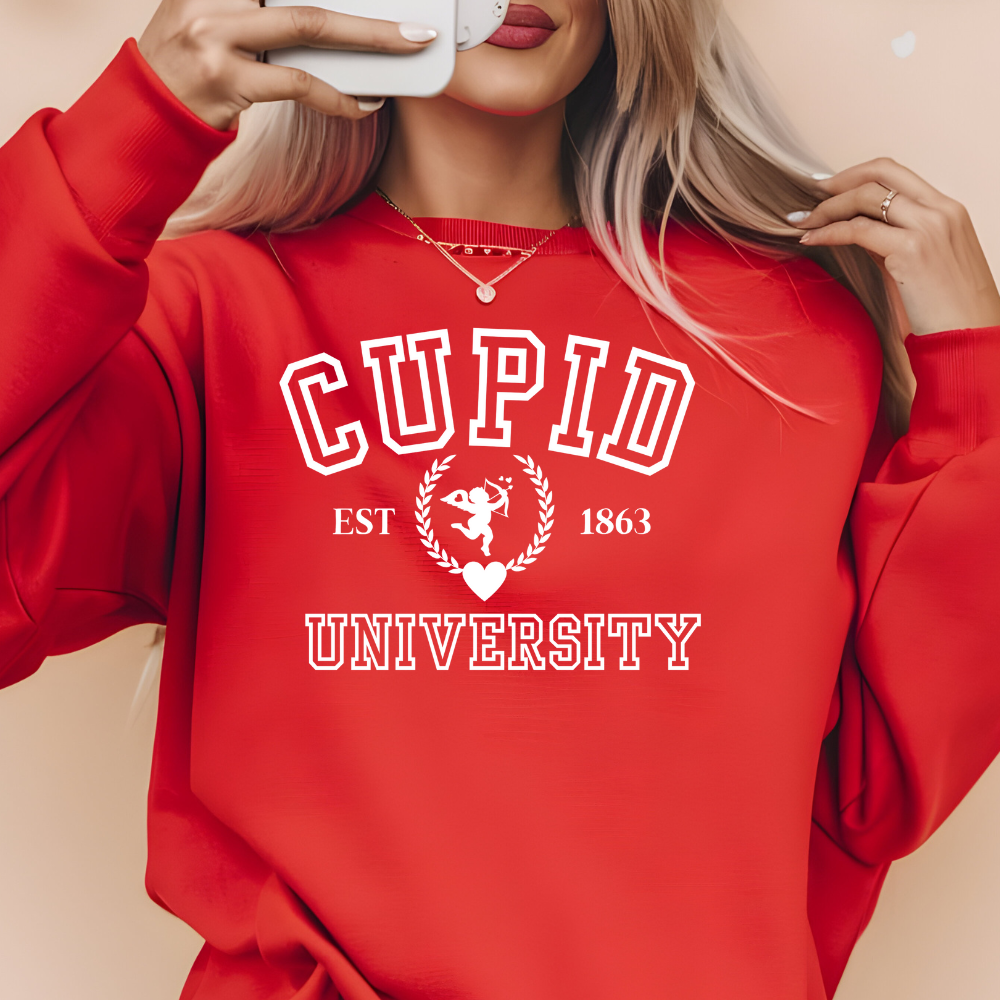 Cupid University Sweatshirt, Cute Valentine's Day Shirt, Cupid Hoodie