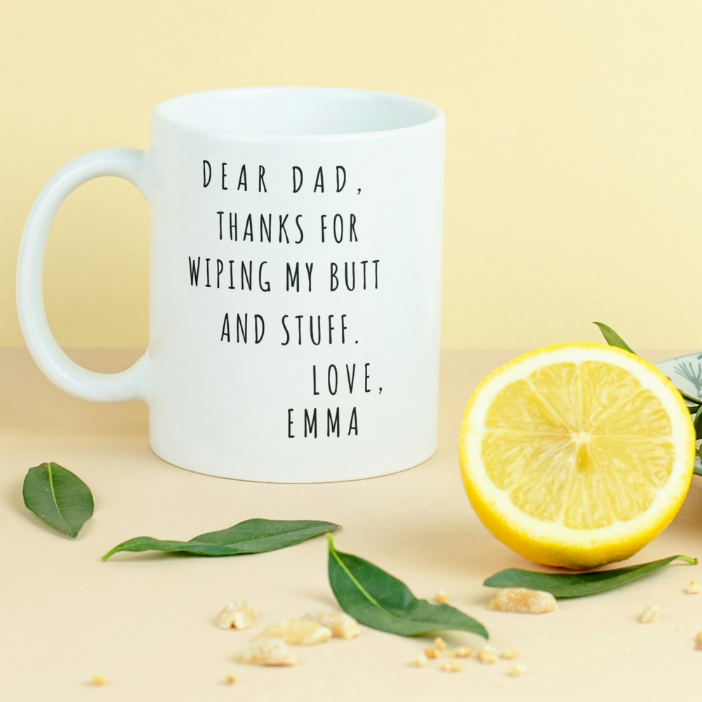 Personalized Fathers Day Gift From Daughter Custom Dad Mug From Son From Kids From Wife From Baby Girl 7 DADDY MUG 11oz White Mug