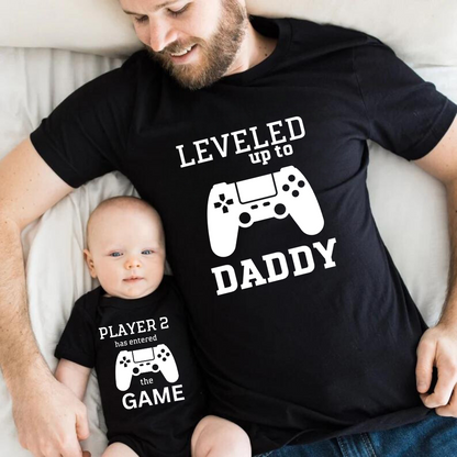 Leveled up Shirt,Dad and son matching Shirts Shirt,New Dad Shirt,Dad Shirt,Daddy Shirt,Father's Day Shirt,Gift for Dad