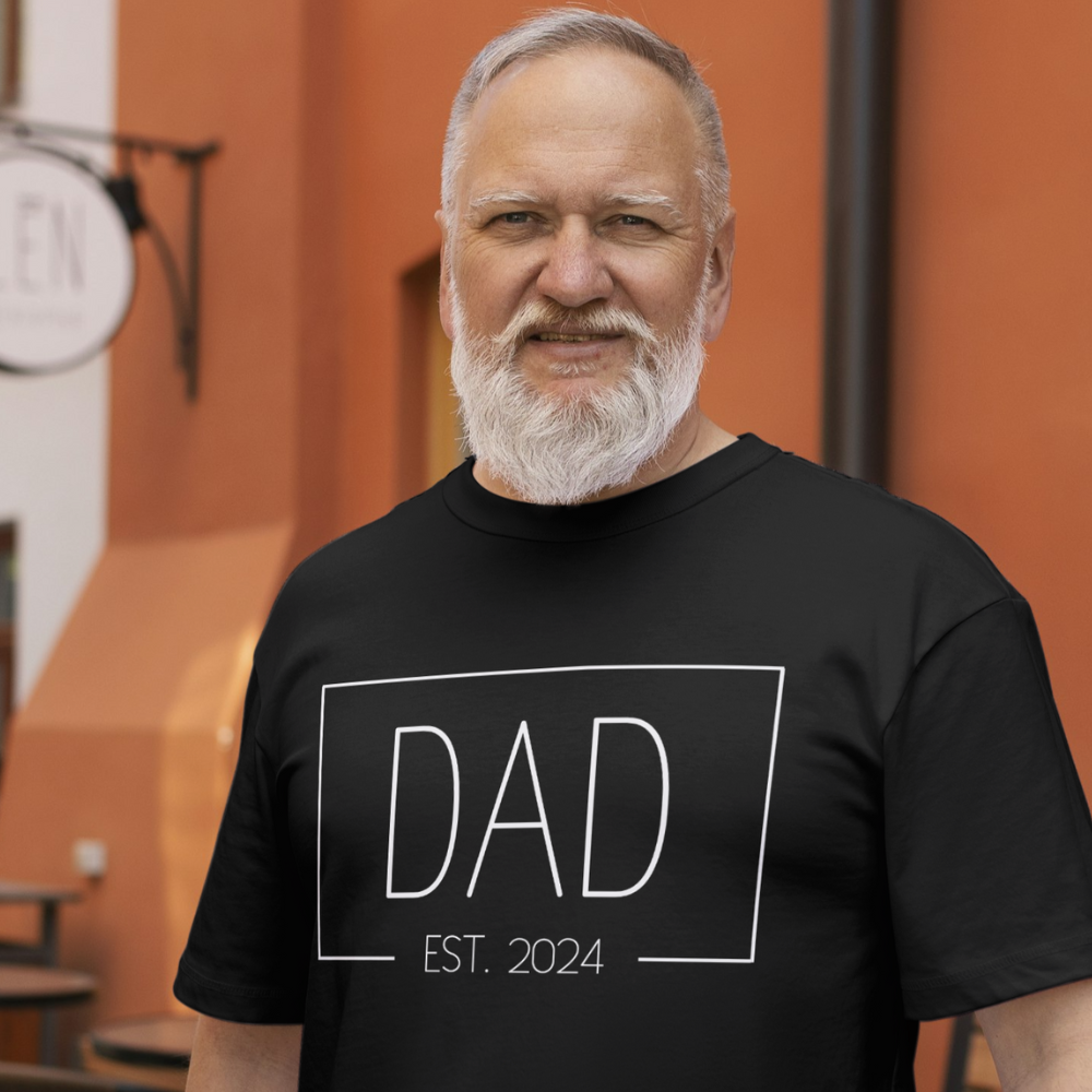 T-shirt for Men | Dad Est 2024 | Funny Shirt Men - Gift for Dad - Fathers Day Gift - New Dad TShirt - Anniversary Gift - Newborn Tee