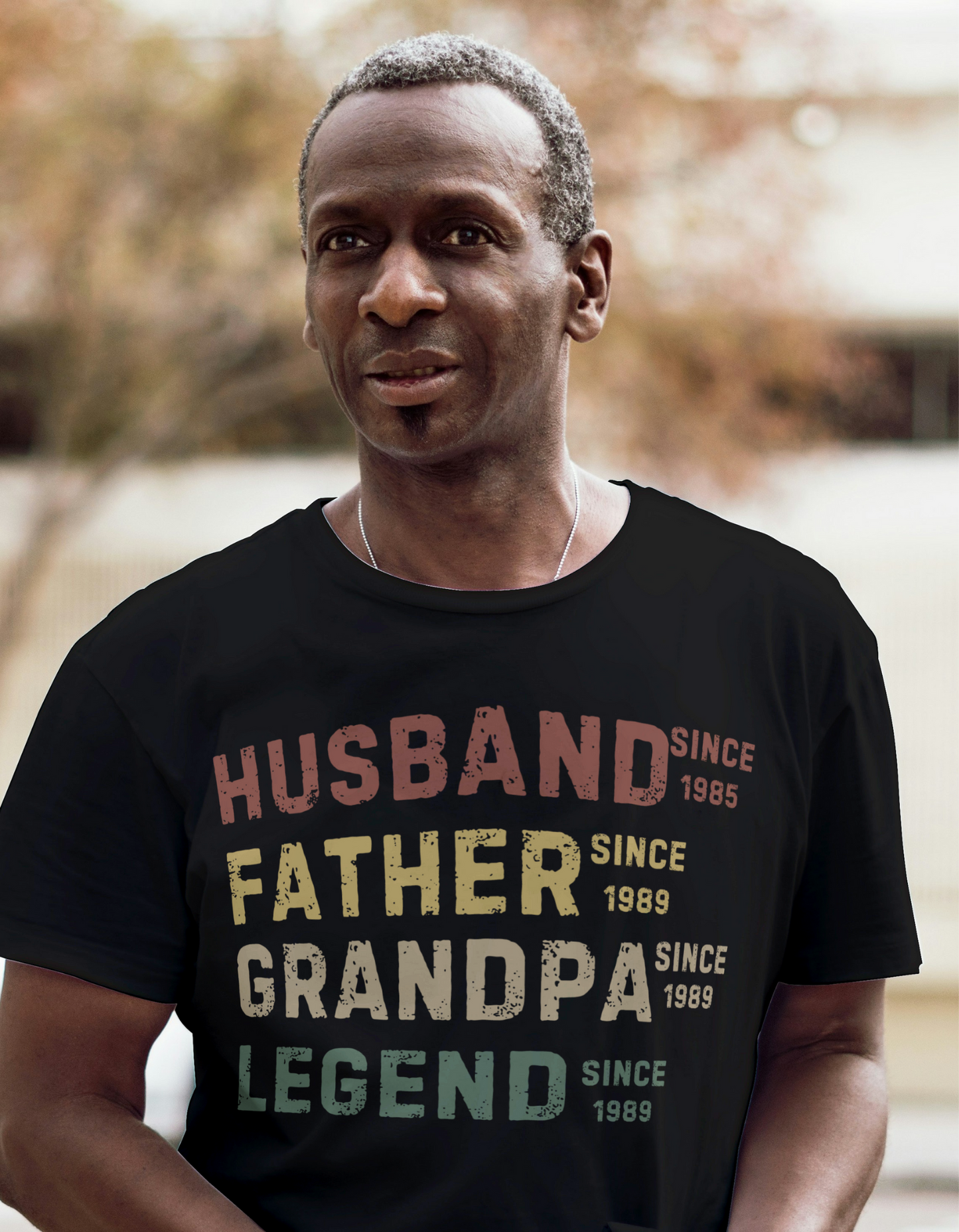 Personalized Dad Grandpa Shirt, Father's Day Shirt, Husband Father Grandpa Legend, Grandfather Custom Dates, Funny Dad Birthday Gift for Men