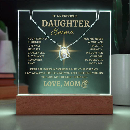 " To My Precious Daughter" Keepsake Acrylic Bundle (Forever Love)