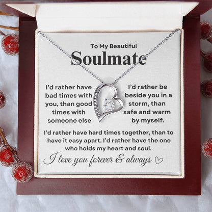 Beautiful Soulmate forever love necklace