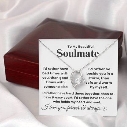 Beautiful Soulmate forever love necklace