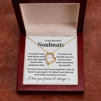 Beautiful Soulmate forever love necklace