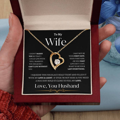 TO MY BEAUTIFUL WIFE FOREVER LOVE NECKALCE.