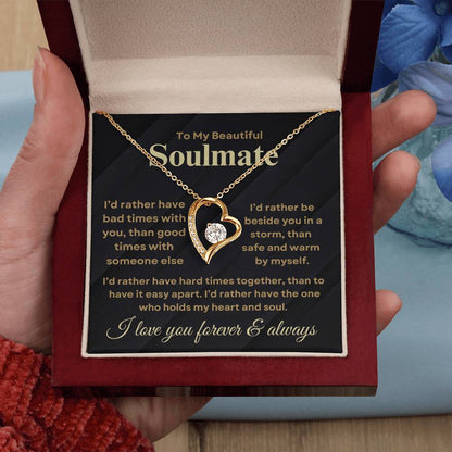 Beautiful to my soulmate forever love necklace