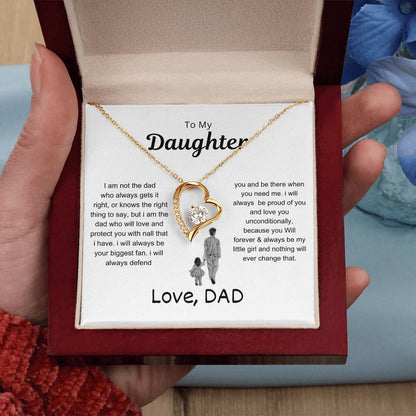 To My Daughter Forever Love Necklace.