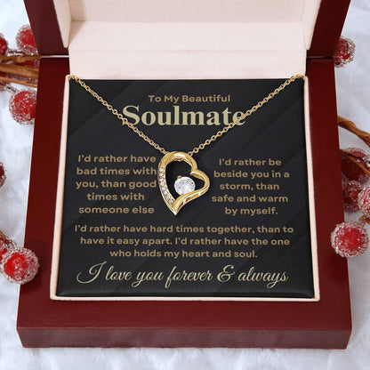 Beautiful to my soulmate forever love necklace