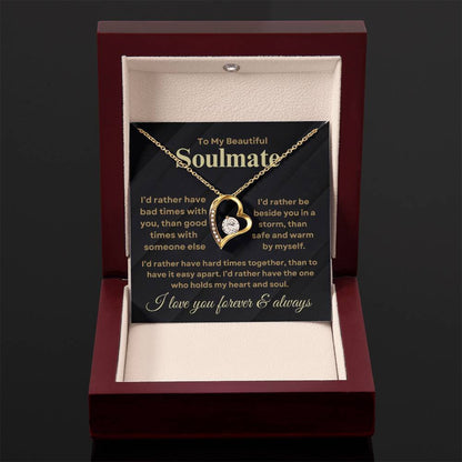 Beautiful to my soulmate forever love necklace