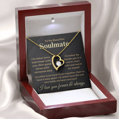 Beautiful to my soulmate forever love necklace