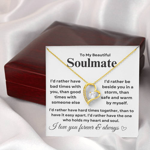 Beautiful Soulmate forever love necklace