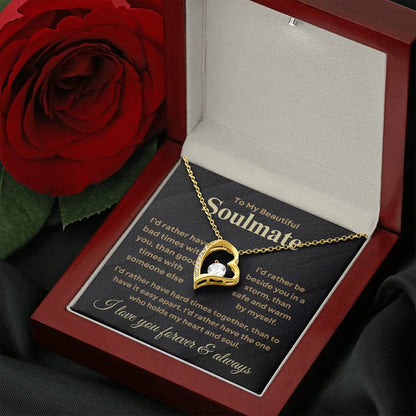 Beautiful to my soulmate forever love necklace