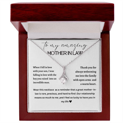 Beautiful Alluring necklace for mother-in-law, mother of the groom, future mother-in-law
