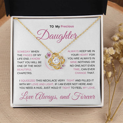 SAY IT ALL WITH THIS BEAUTIFUL LOVE KNOT NECKLACE FOR YOUR DAUGTHER'S GRADUATION, BIRTHDAY OR JUST SAY I LOVE YOU!!!