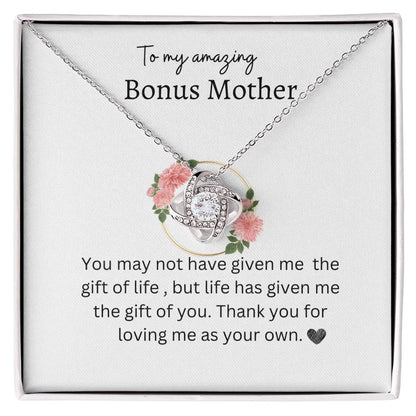 Gift For Bonus Mom   "You are amazing" Love Knot Necklace perfect for mother's day or just show your appreciation