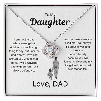 SAY IT ALL WITH THIS BEAUTIFUL   ELLEGANT LOVE KNOT NECKLACE FOR DAUGHTER