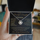 Beautifull to my daughter love knot necklace
