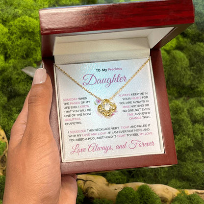 SAY IT ALL WITH THIS BEAUTIFUL LOVE KNOT NECKLACE FOR YOUR DAUGTHER'S GRADUATION, BIRTHDAY OR JUST SAY I LOVE YOU!!!