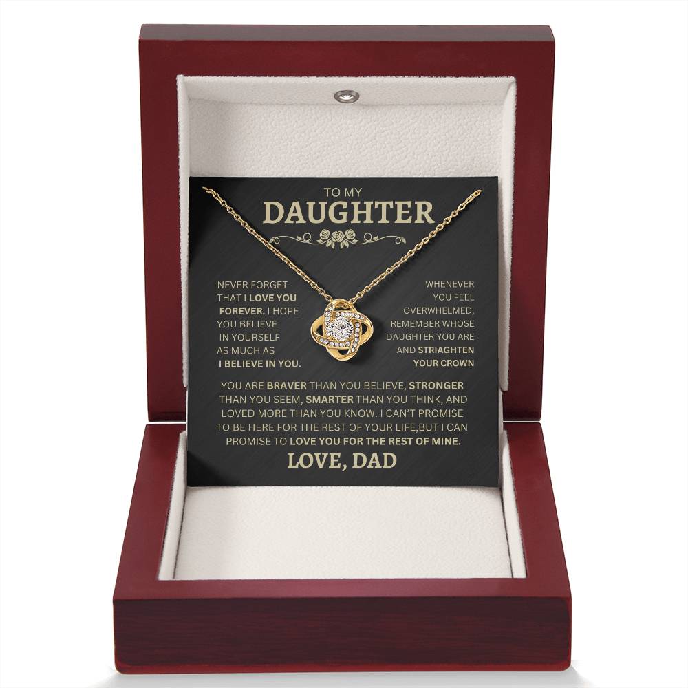 [ FLASH SALE 50% OFF ] Beautiful Gift for Daughter From Dad "Never Forget That I Love You" Necklace