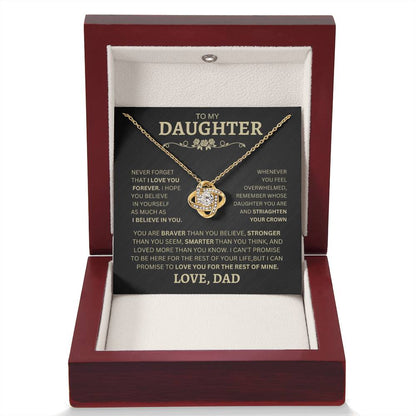 [ FLASH SALE 50% OFF ] Beautiful Gift for Daughter From Dad "Never Forget That I Love You" Necklace